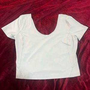 Lululemon Athletics Align short sleeve crop top in Sage - Size 10